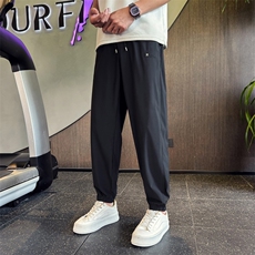 BK68206P4868夏季垂感凉感冰丝裤男裤子休闲裤社会小伙店主，男装休闲裤，电商B340