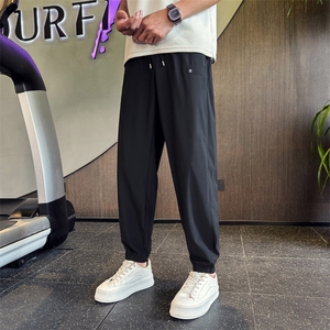 BK68206 P4868 夏季垂感凉感冰丝裤男裤子休闲裤社会小伙店主图片