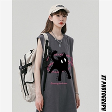 中性风新款夏季时尚百搭宽松卡通印花纯棉短袖T恤DT65007P25控38，男装T恤，电商A268