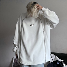 405A美式高街小众个性金属设计拉链圆领卫衣WY802-P68控88，男装卫衣，星座405A