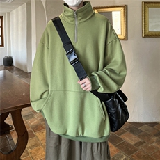 360克重磅冲锋衣内胆半拉链翻领POLO衫高领卫衣男WY77077P65控88，男装卫衣，星座227-7