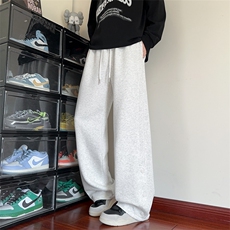 秋季新款休闲裤男宽松直筒裤排扣运动裤卫裤K7708-特P45控78，男装休闲裤，星座209-2