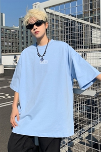 已注册新款抖音直播得物男女短袖T恤220克纯棉T5121P23图片