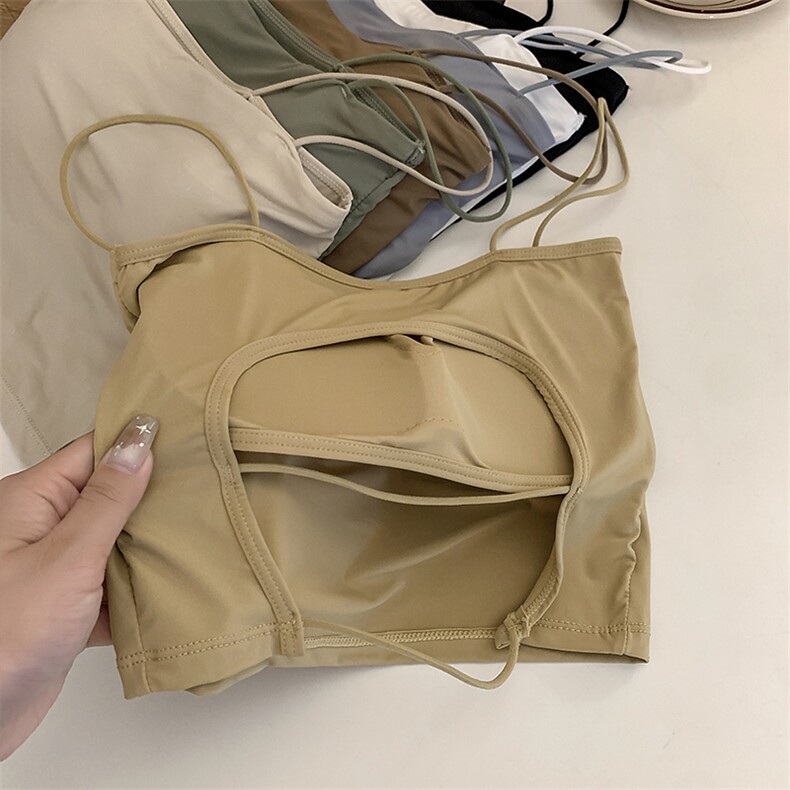 夏季冰丝内搭吊带背心女修身美背抹胸外穿裹胸,女装背心吊带,梦白服饰厂