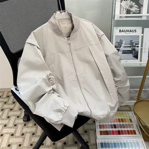 飞行员夹克男士春秋季2024新款美式潮牌宽松棒球服外套W5965-P60图片