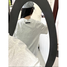 H0952-P33凹凸钢印+胶标220克纯棉+包边螺纹领短袖T恤男女同款，男装T恤，星座617A-2