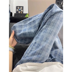 现货!港风新款2025潮流百搭直筒宽松大码牛仔裤松紧腰NZ6158-P40，男装牛仔裤，星座1103-2