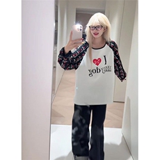 5540-P38原版做工220克休闲宽松男女同款长袖T恤，女装T恤，星座617A-2