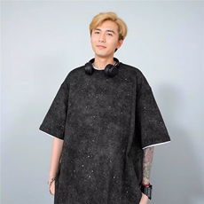 满天星短袖t恤男2025夏季新款潮牌宽松体恤高初中学生半袖上衣服，男装T恤，星座506A