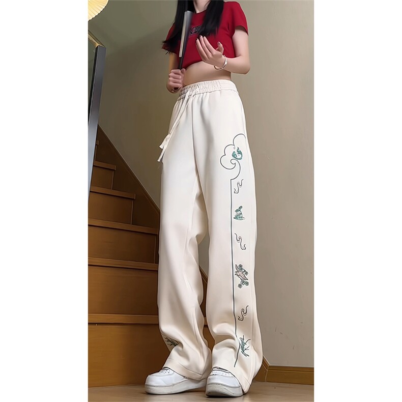 休闲裤抖音直播高品质新款风刺绣卫裤现货供应C323-1-7733-P60图片