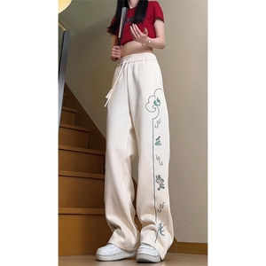 休闲裤抖音直播高品质新款风刺绣卫裤现货供应C323-1-7733-P60图片