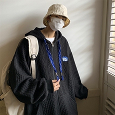 24秋冬款大麻花开衫连帽高品质卫衣夹克外套WK221-P60控88，男装夹克，电商B370