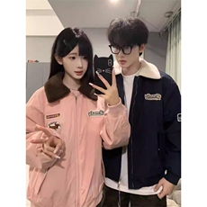 情侣装韩版摇粒绒棉服冬季保暖棉衣夹克厚外套N8015-P85网图，男装夹克，电商B245