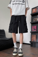 8XL-M特大码冰丝短裤男五分裤褶皱休闲裤工装中裤DK1504P45控68，男装牛仔裤，电商D206-1