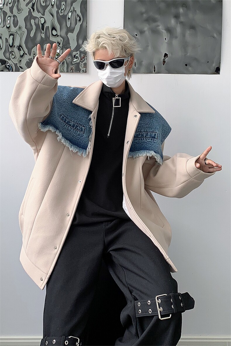 男装呢料夹克2026秋冬季新款毛呢大衣男生外套XZ514-2-F613-P125,男装夹克,星座514-2(原B239)