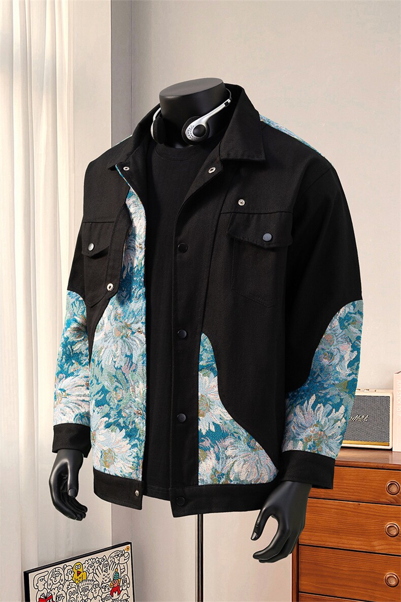 1风刺绣大码M-5XL主料棉辅料涤纶夹克JK7806P95控138,男装夹克,星座226-2