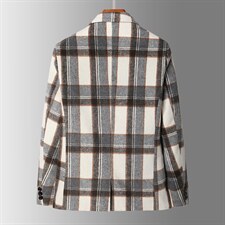 春秋薄款时尚西装韩版便服单西格子男装外套潮电商A056-9970P95，男装西服套装，电商A056