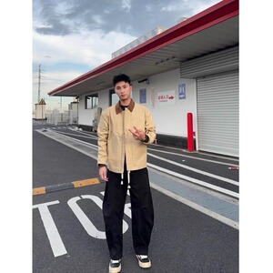 网络图 现货美式翻领帆布工装棒球服宽松休闲外套JW23-P90图片