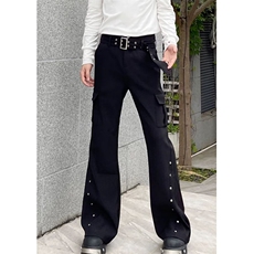 【008】宽松机能风直筒裤甜辣嘻哈休闲牛仔裤A079-N5500-P44，男装牛仔裤，电商A079