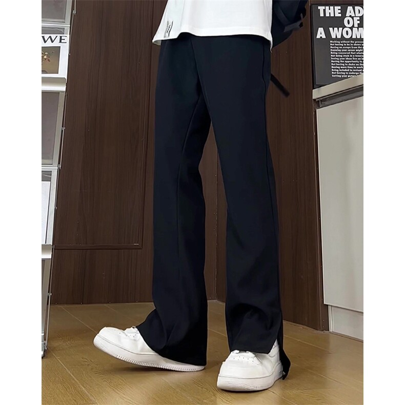 高街微喇美式西裤男夏款休闲垂坠感开叉休闲裤男K06-P45控58,男装休闲裤,星座1004-3