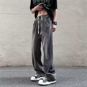 男士牛仔裤美式高街复古oversize潮牌裤子直筒宽松阔腿裤WN66-P40图片