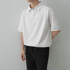 夏男翻领POLO衫拼色男休闲宽松休闲衬衣小伙A236-82570-P50，男装Polo衫，电商A236