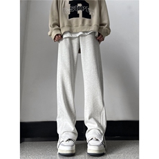 XZ612-K718-P45控68加绒P55秋冬卫裤百搭侧边拉链美式卫裤潮4，男装休闲裤，星座612