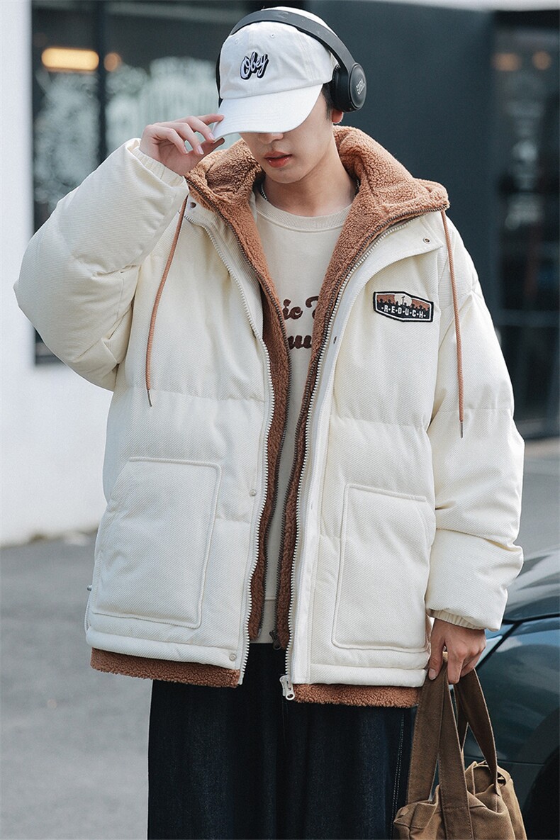 冬季男女假两件棉衣外套青少年加绒加厚绣标棉服8117-P140控价188,男装棉衣,电商A441-1