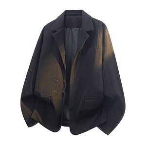 得物二开 复古高级感西服外套男秋季潮流小众休闲衬衫JK1248-P70图片