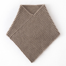 2025年秋季新款百搭女士抽条三角形围脖，围巾，戎咖羊绒