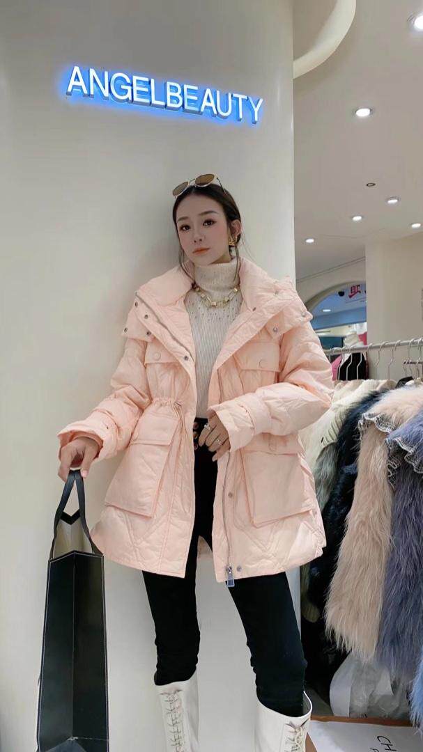 韩系收腰小女人气质款羽绒服，女装羽绒服，你别走