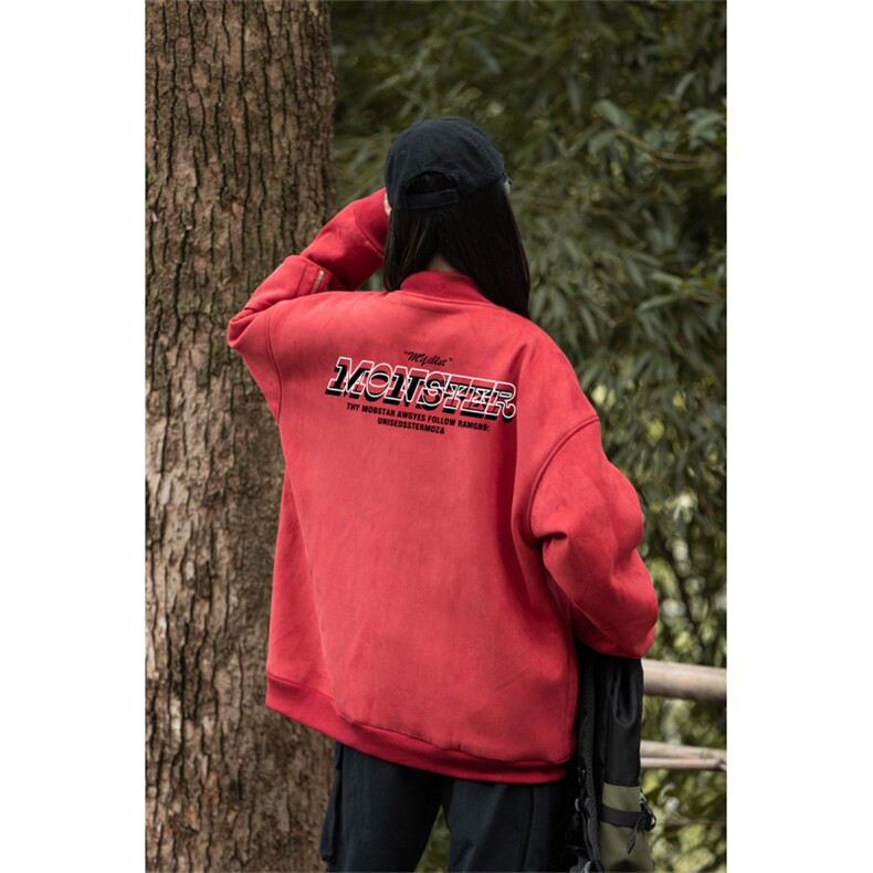 23/美式麂皮绒飞行棒球服中性风男女夹克外套JF3279-P80控108,男装夹克,电商B370