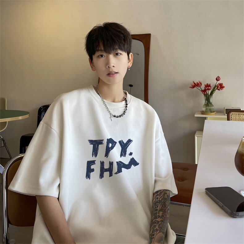 麂皮绒！重磅麂皮绒短袖t恤男JT443-P25图片