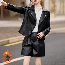 海宁高端时尚皮衣女2025春秋绵羊皮女短款皮夹克气质皮外套小个子，女装皮衣，美拉德工厂直营店