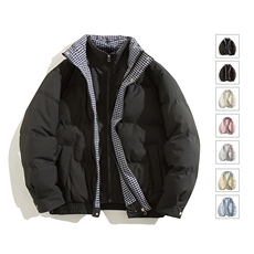 假两件立领棉服男冬季美式复古宽松休闲加厚保暖外套MY2515-P85，男装棉衣，星座610（原A335）