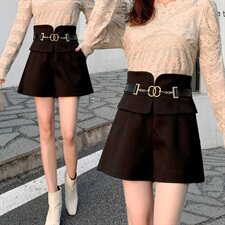 时尚新品优雅宽松显瘦舒适气质短裤2022年冬季，女装短裤/热裤，火爆靓佳人
