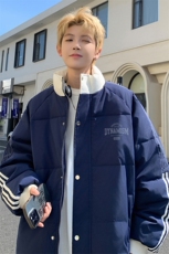 ！2024冬季男士立领棉衣撞色简约印花情侣棉服外套MY213特P80，男装棉衣，电商B220