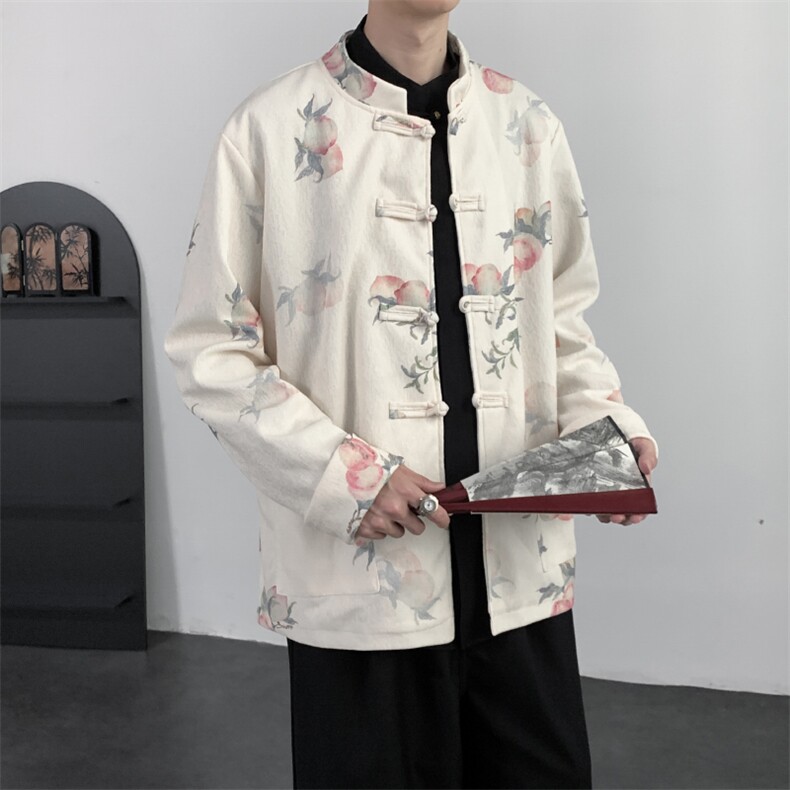 2025秋装新款 风夹克外套 新中式蟠桃唐装复古汉服 2511-P128图片