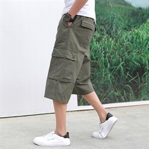 夏季运动七分裤男士宽松短裤加肥加大码肥佬休闲薄款667款图片