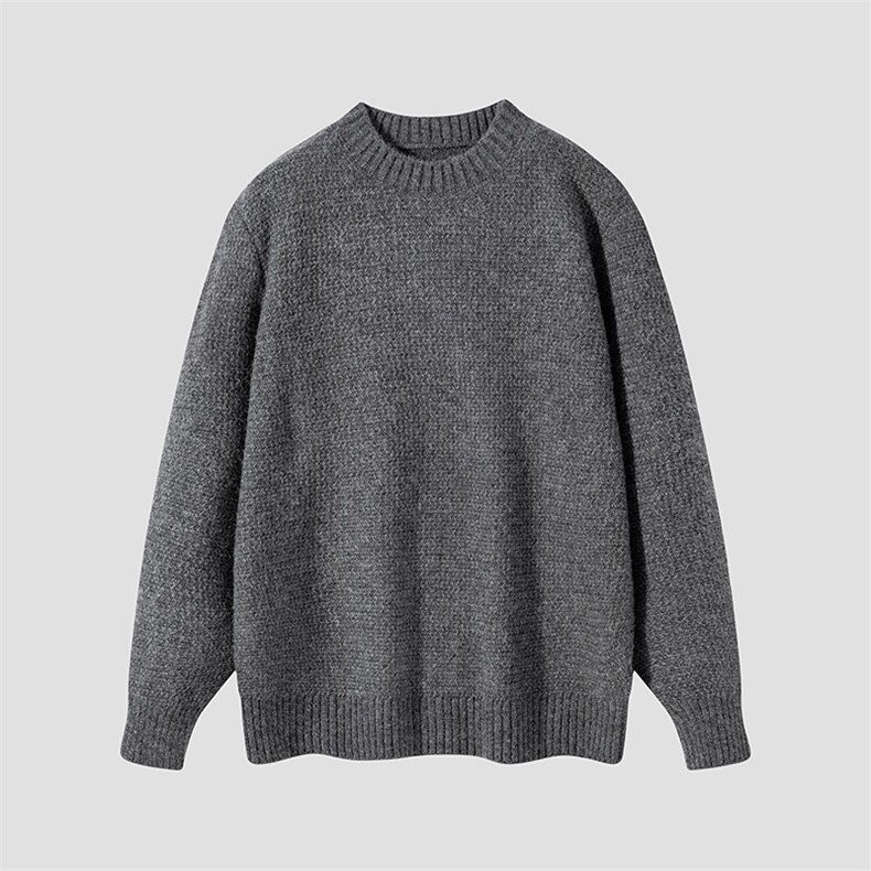 青年长袖打底衫宽松上衣潮2025冬季新款男拉链立领套头毛衣，男装T恤，星座914