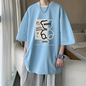 230g重磅纯棉短袖t恤男大码半袖半截袖 DX17352-P20图片