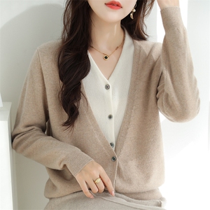 显瘦显高长款山羊绒外套女宽松慵懒针织披肩2025秋冬薄款羊毛开衫，女装针织衫/毛衣，特麦惠羊绒