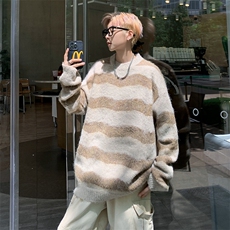 纯色毛衣男士2024年秋季新款潮牌设计感oversize高级感针织衫，男装针织衫/毛衣，星座716-4