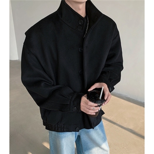 冬季高级感立领毛呢外套韩版潮流夹克ins痞帅棉服上衣 D383 P108图片