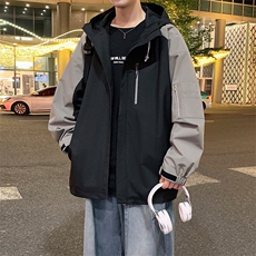 秋季新款二开宽松夹克男撞色冲锋衣外套DSA157B-JK7839-特P65，男装夹克，电商A157B
