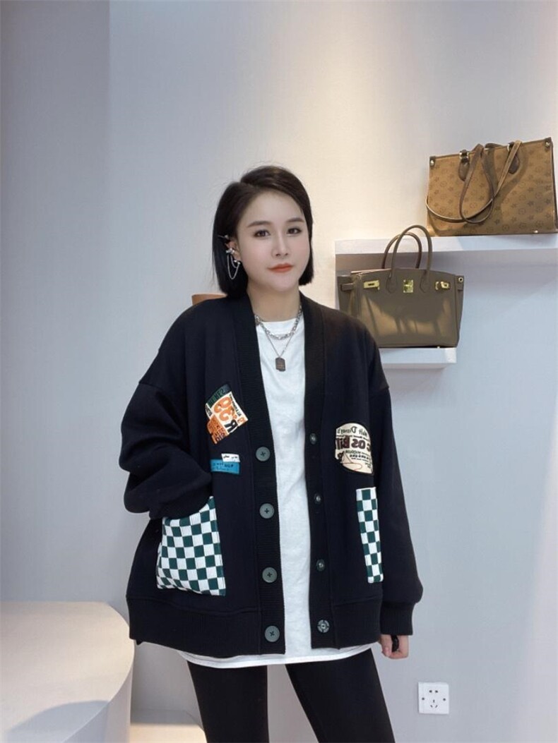 加绒刺绣外套，其它，HEY.KK