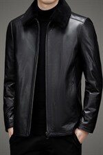 BAMJ-7736钱塘2020-2中年男士商务休闲简约冬季厚款夹克P600，男装皮衣，钱塘207-2