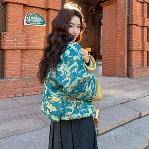 新中式提花立领盘扣轻薄羽绒服女2025秋冬新款复古小个子短款外套图片