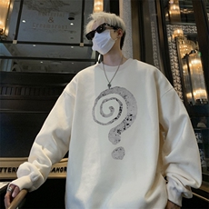 ！圆领卫衣男装港风长袖t恤男外套男WY535-特P23，男装T恤，电商B371