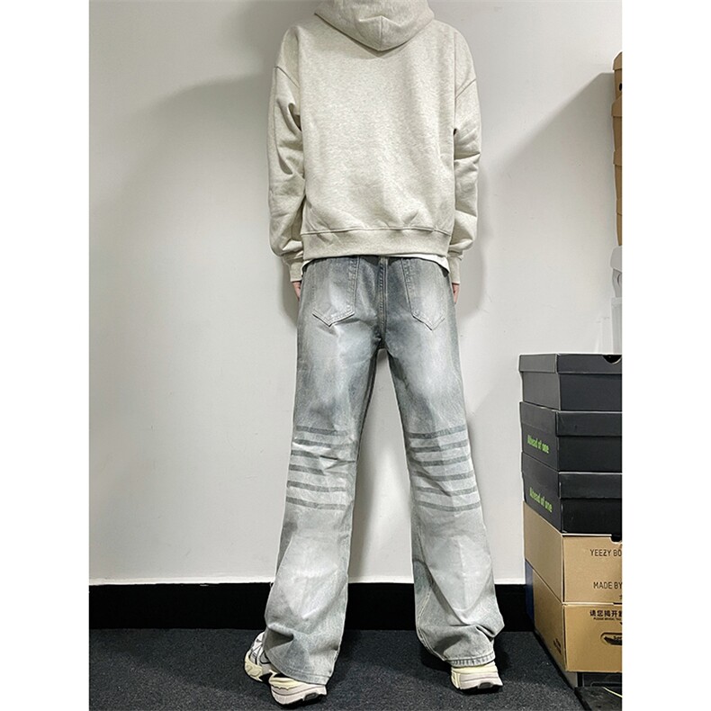 B221美式ins高街暗黑重工艺宽松直筒牛仔裤LK23125-P65控88,男装牛仔裤,电商B221